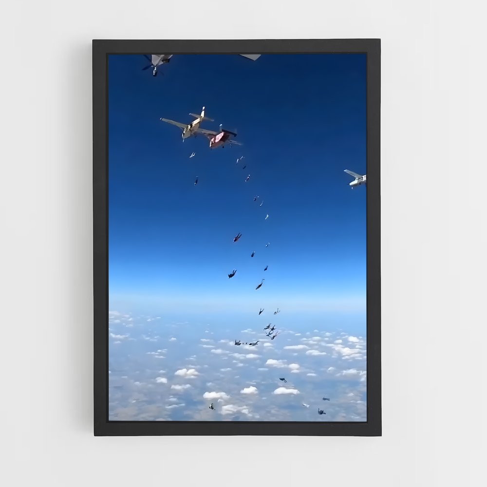 Poster Ciel en Fête – affiche Parachutisme (vue 2)